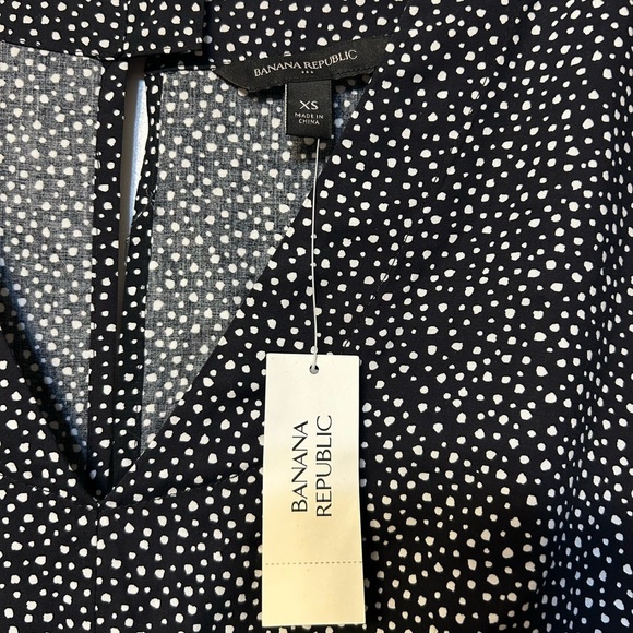 Banana Republic Black and White Polka Dot romper NWT - Picture 3 of 4